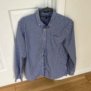 Men’s banana republic blue dress shirt medium slim flex fit